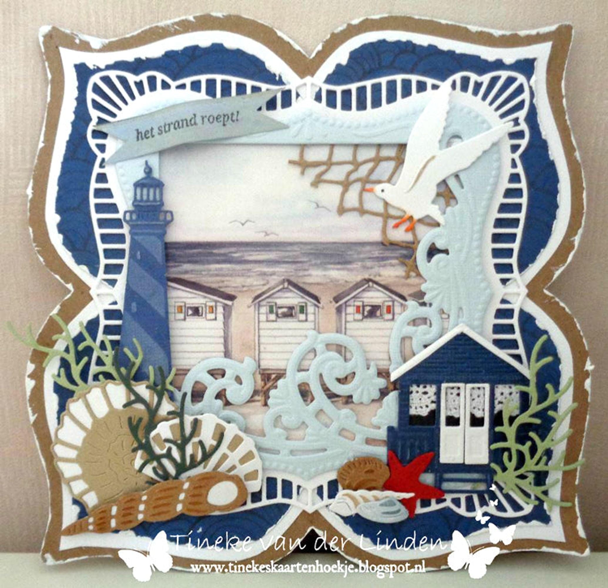 Marianne Design Creatables Anja's Shells Die, Metal, Blue, 19.6 x 10.9 x 0.2 cm