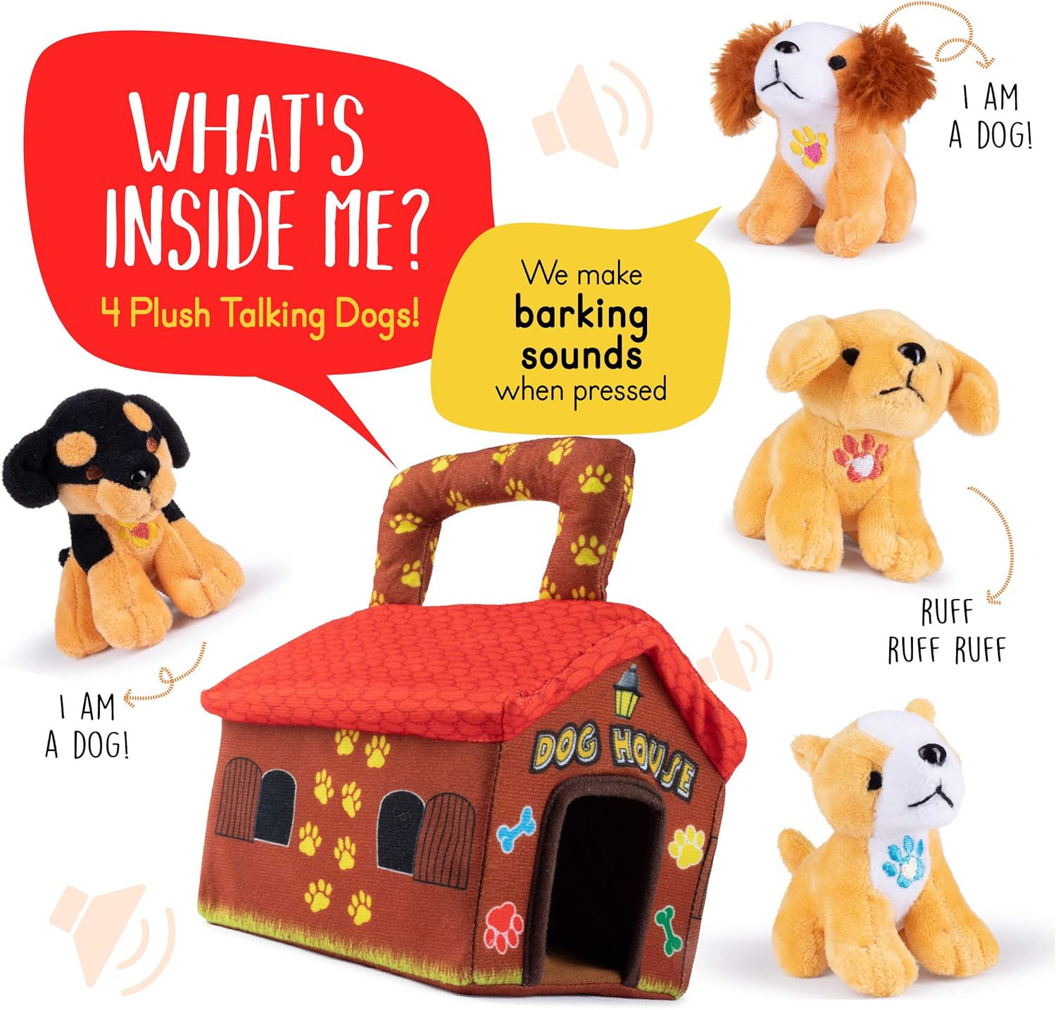 toy dog with babies inside