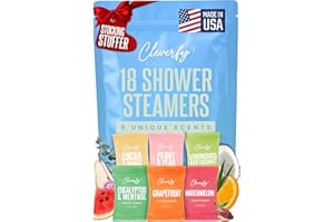 Cleverfy Shower Steamers Aromatherapy – Stocking Stuffers for Teen Girls, Women and Wife – Christmas Gifts for Teens and Women – White Elephant Gifts for Adults – 18 Tablets