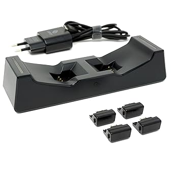 CAPCY PlayStation 4 Ladestation mit Netzteil / Dual Charging Station schnelles Laden für zwei PS4 DualShock 4 Controller mit 