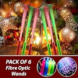 ZAIBIER Pack Of 6 Fibre Optic Wands For Kids 3 Modes Light Up 7 Colours view 2