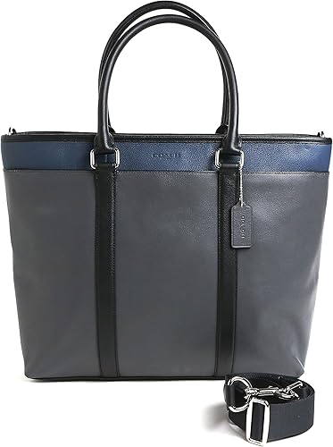 Amazon コーチ Coach バッグ メンズ アウトレット F Nimwy レザー 2wayバッグ ペリー ビジネス トート カラーブロック グレー ブルー 並行輸入品 Coach コーチ トートバッグ