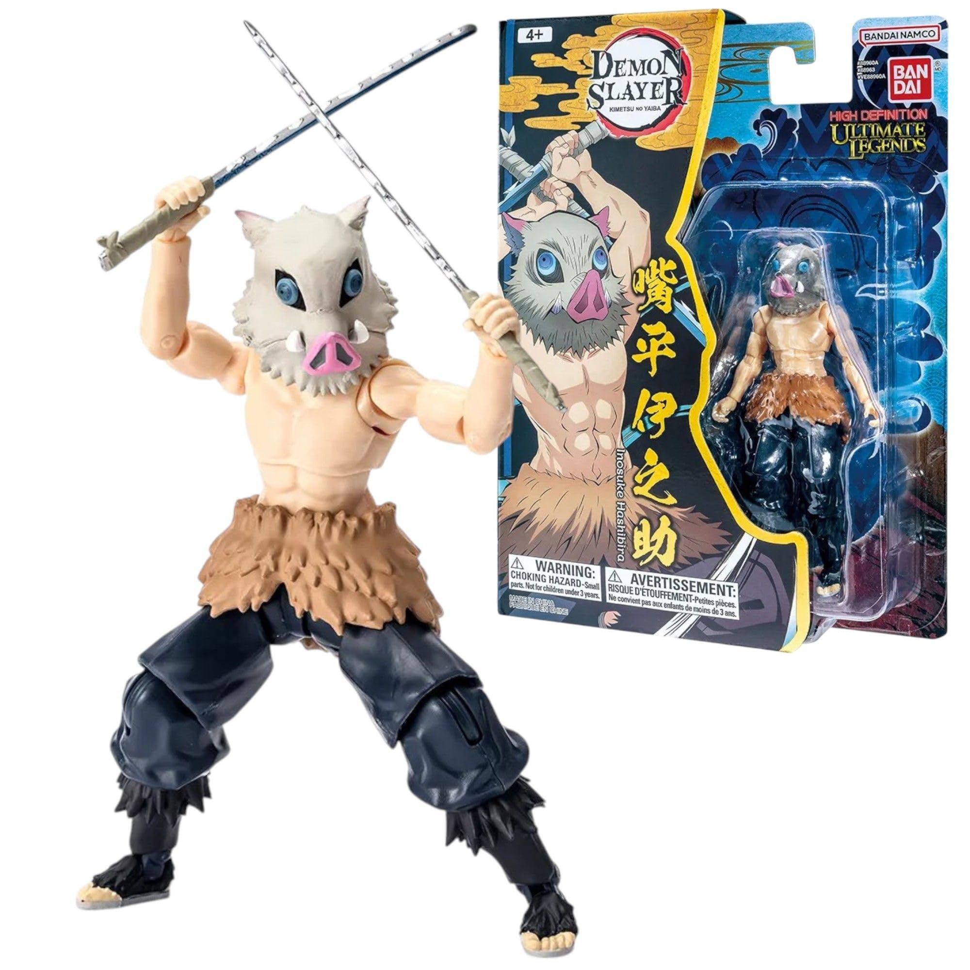 BANDAI Ultimate Legends Inosuke Hashibira Action Figure | 12.5cm Inosuke Anime Figure With 27 Points Of Articulation And Accessories | Gift Collectable Demon Slayer Anime And Manga Merch Figures โ image 1