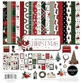 Carta Bella Christmas Collection, 12x12 Double Sided Paper and Sticker Kit | Craft Supplies for Scrapbooking, Card Making, Journaling, Handmade Gifts and Custom Holiday Decor, A Wonderful Christmas