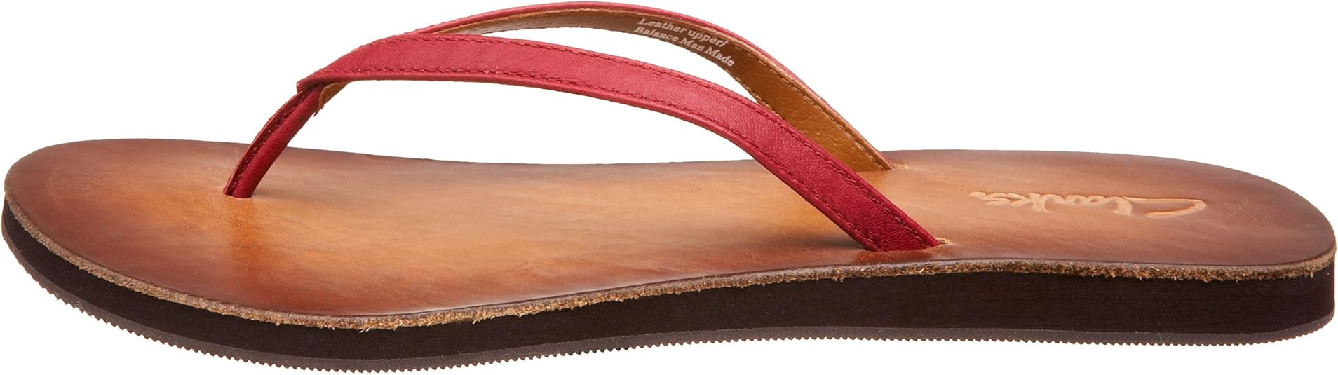 clarks spa leather flip flops