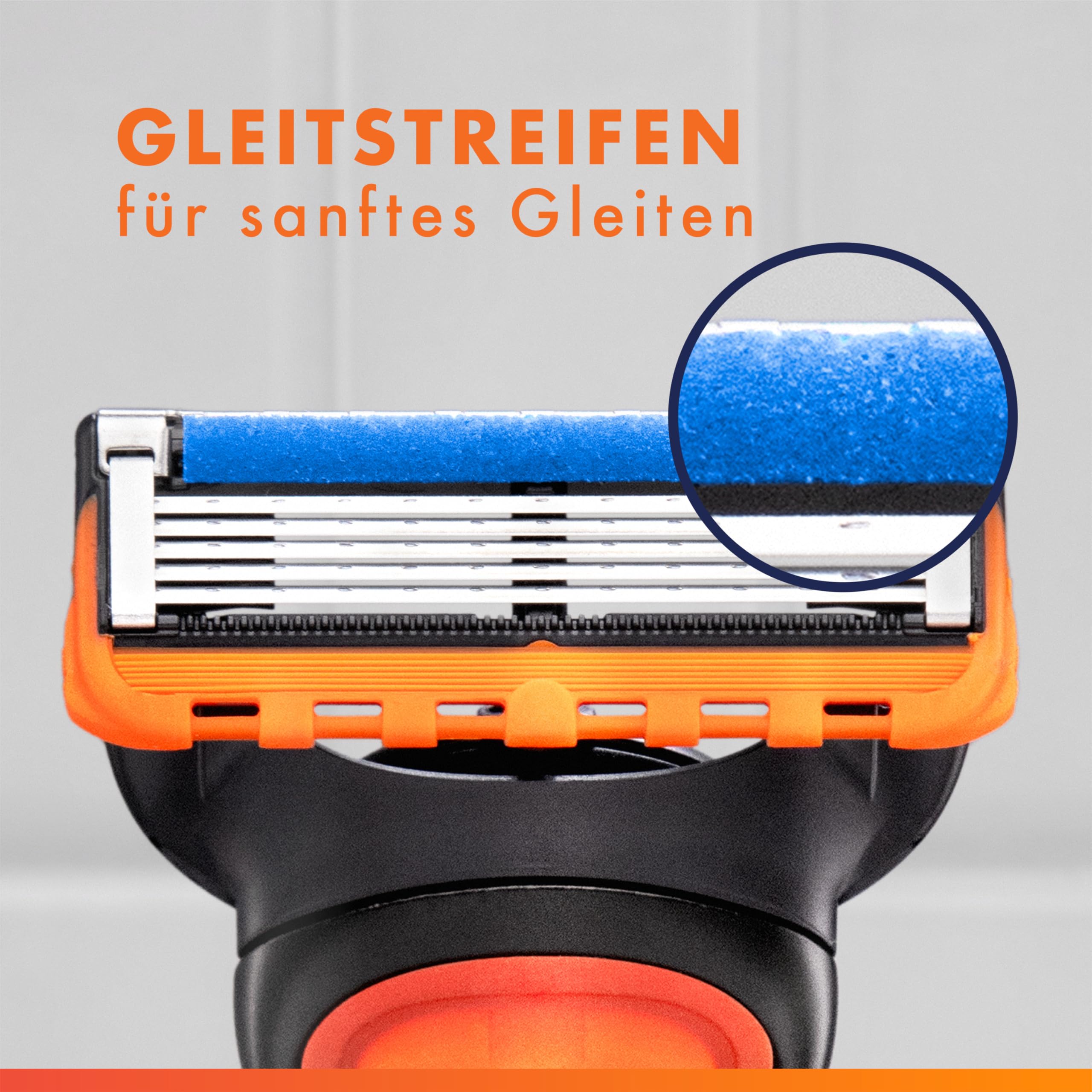 Gillette Fusion 5 Klingen Herren, 24 Original Rasierklingen, Orange - Für Nassrasierer mit Größerem Gleitstreifen für Ein Sanftes Gleiten Und für Eine Unglaublich Gründliche Rasur 3