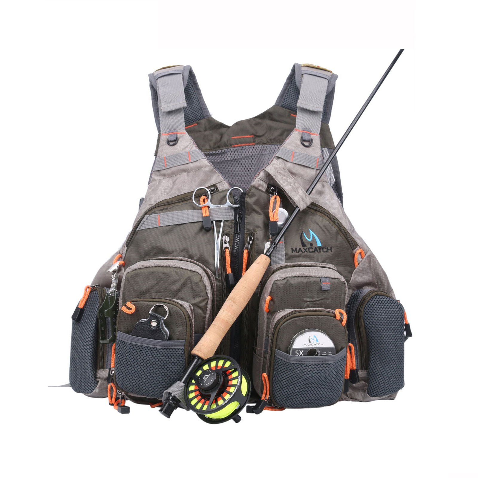 M MAXIMUMCATCH Maxcatch Fly Fishing Vest Mesh Vest Free Size