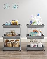 SONGMICS 3-Tier Storage Trolley with Wheels Dove Grey KSC009G01 15 kg view 8