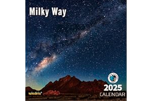 WINDRIO 2025 Wall Calendar,Calendar 2025, January 2025 - December 2025, Wall Calendar Milky Way, 12" x 24" Opened,Full Page Months Thick & Sturdy Paper for Calendar Organizing & Planning