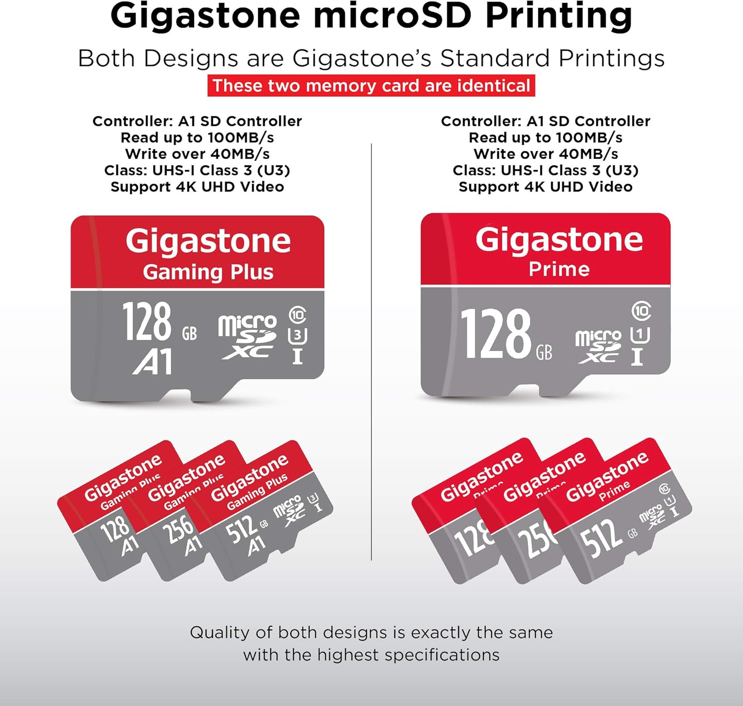 Gigastone 128GB Memory Card (2 Pack) Gaming Plus Series, Play Speed Up to 100MB/s - Image 3