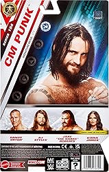 Mattel WWE Cm Punk Action Figure, Main Event Series