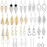 ESRICH 20 Pairs Drop Dangle Earrings,Gold Earrings for Women,Silver Earring,Earrings for Women,Dangle Earrings for Womem,Boho Bohemian Earrings for Birthday Party Wedding Party Prom