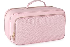 Fasrom Travel Carrying Case Compatible with Shark Flexstyle Hair Dryer, Hair Tool Organizer Bag Compatible with Dyson Airwrap and Straightener, Pink