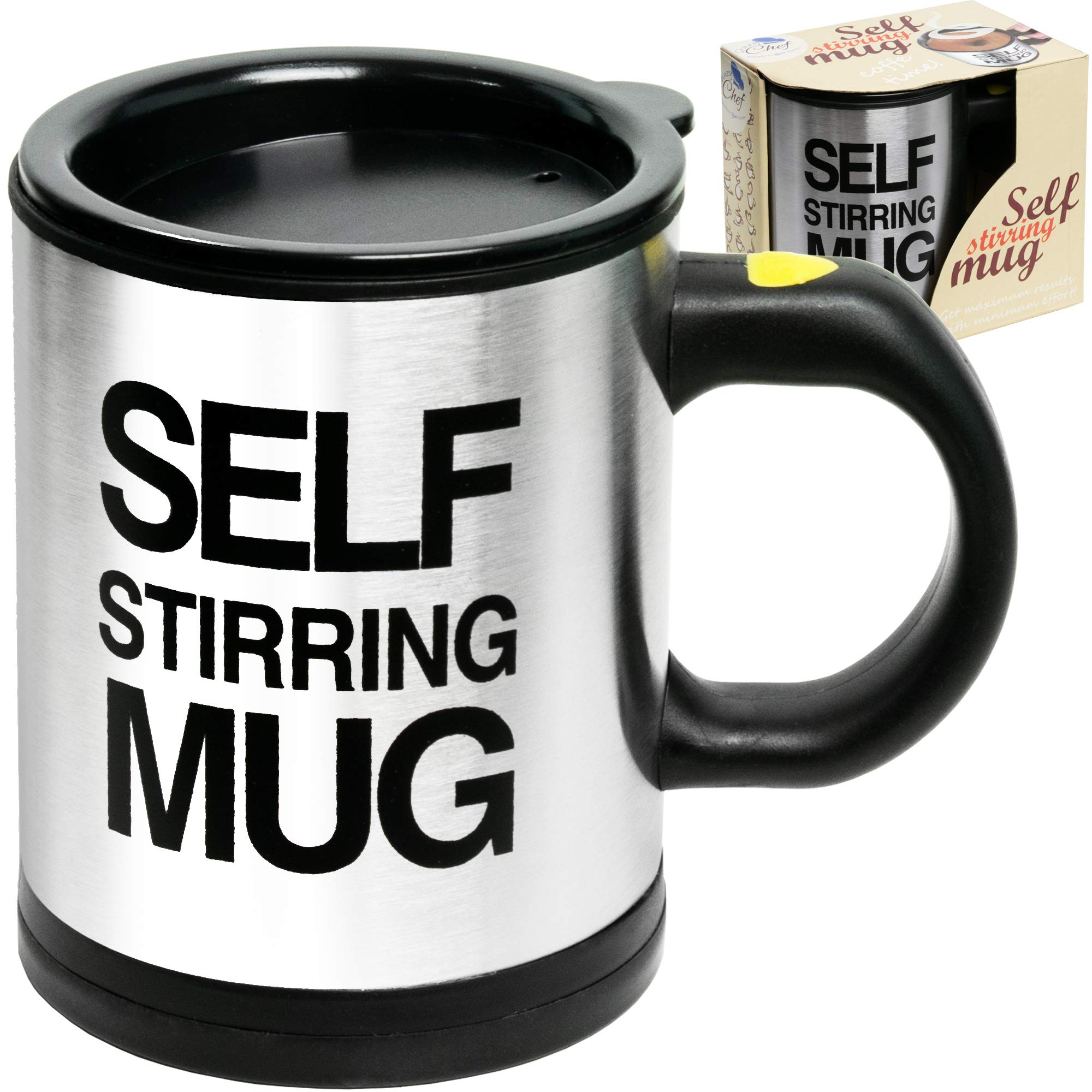 Self Stirring Coffee Mug Cup Stainless Steel For Home Office Travel 8