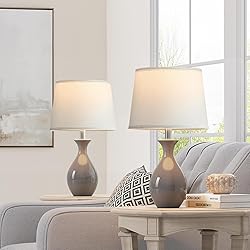 PARTPHONER Table Lamp Set of 2, Modern Ceramic