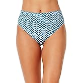Women's Ripple Geo Soft Band High Waist Swim Bottom