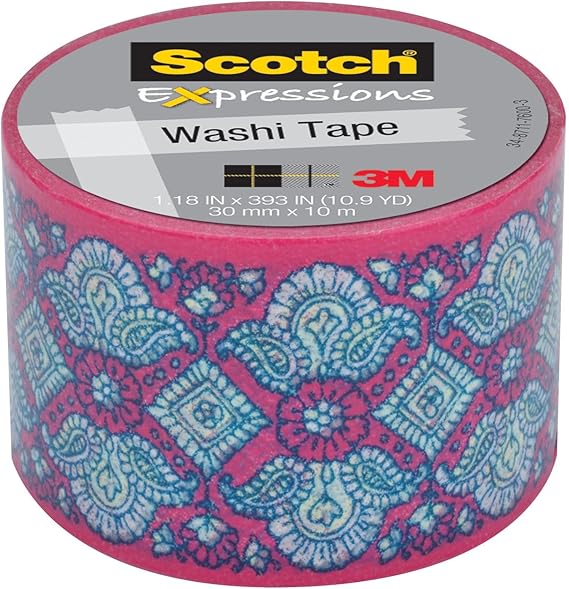 Scotch Washi Tape, 10m Roll, Pink Lace Craft Tape [OB] Amazon.ca