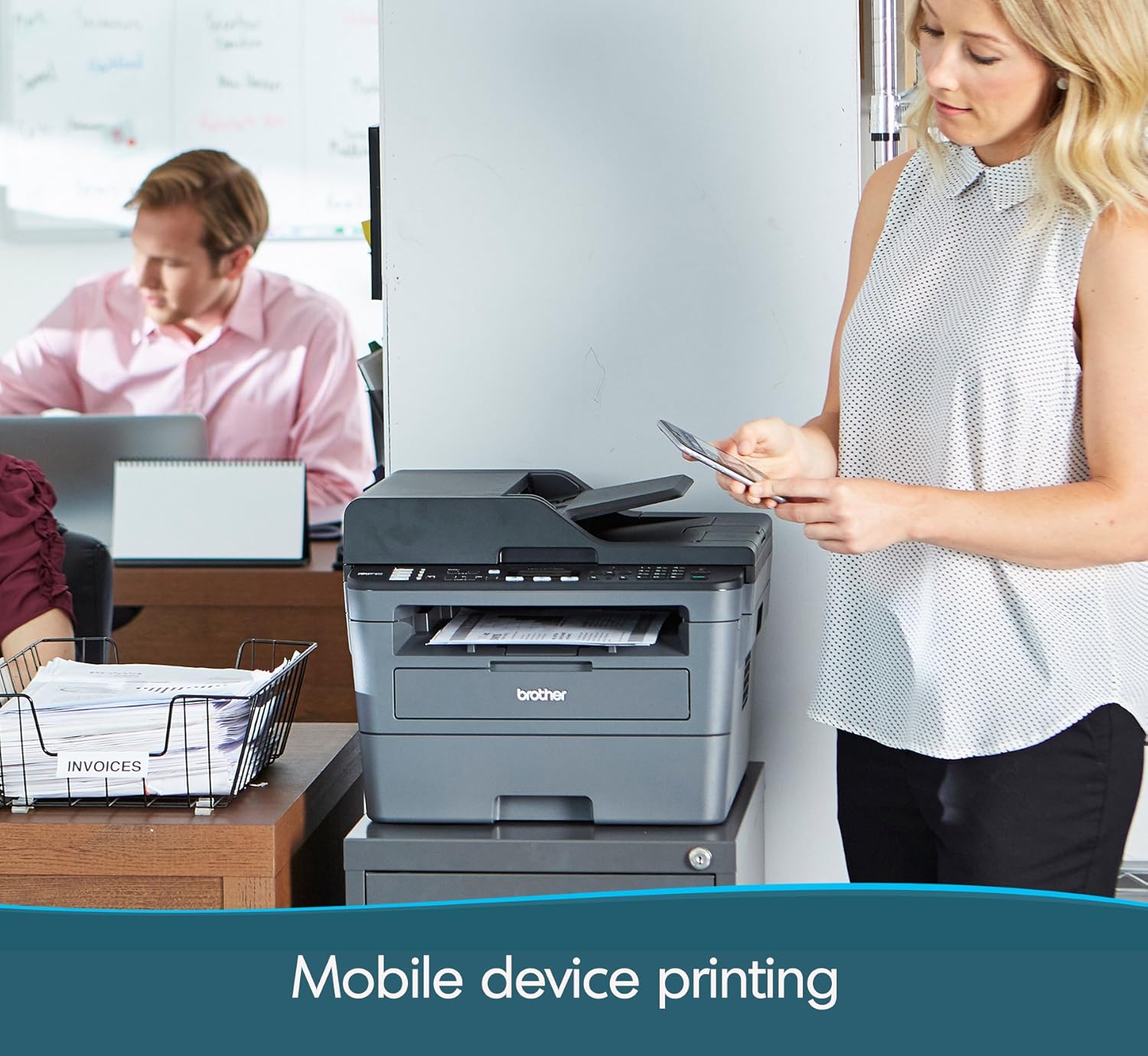 Brother Monochrome Laser Printer, Compact All-In One Printer, Multifunction Printer, MFCL2710DW, Wireless Networking and Duplex Printing,  Dash Replenishment Ready: Office Products