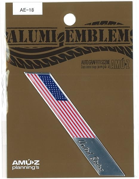 Amazon 東洋マーク アルミ エンブレム 斜め型 United States ステッカー Ae 18 エンブレム 車 バイク