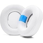 WC Freeze Nova Pro Wireless - Cooling Gel Earpads for Arctis Nova Pro Wireless & Nova Elite (Doesn’t Fit Other Models), by Wicked Cushions, Extra Thick & Comfortable | White