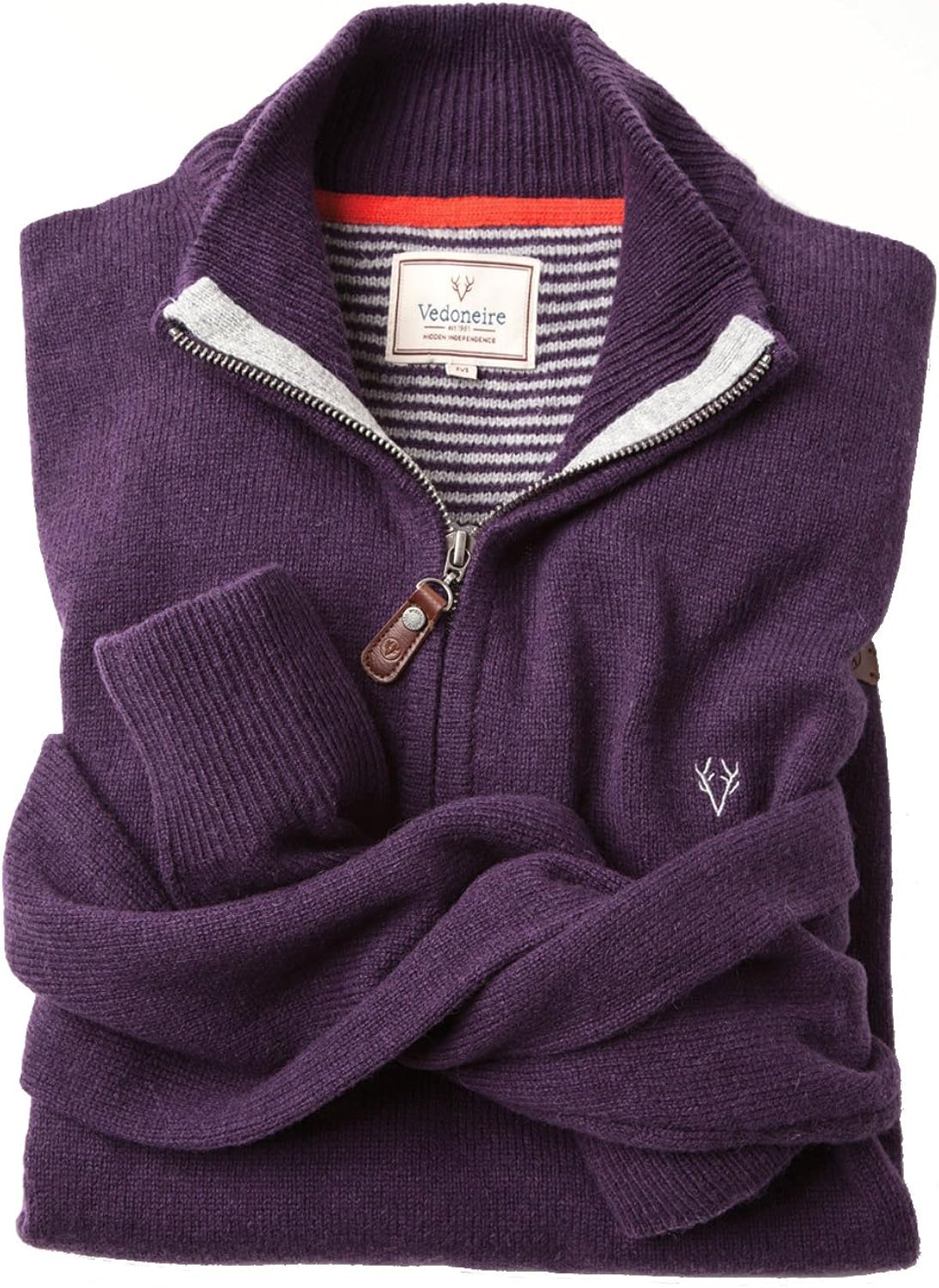 half zip wool jumper mens