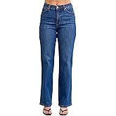 Judy Blue Women's High Rise Tummy Control Slimming Basic Straight Leg Jeans