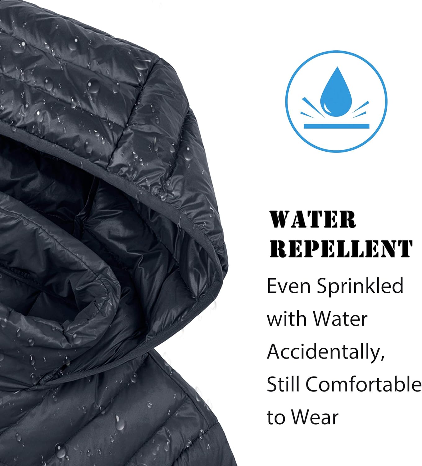 Wantdo Men's Packable Down Jacket Insulated Warm Winter Coat Hooded Puffer Jacket at  Men’s Clothing store