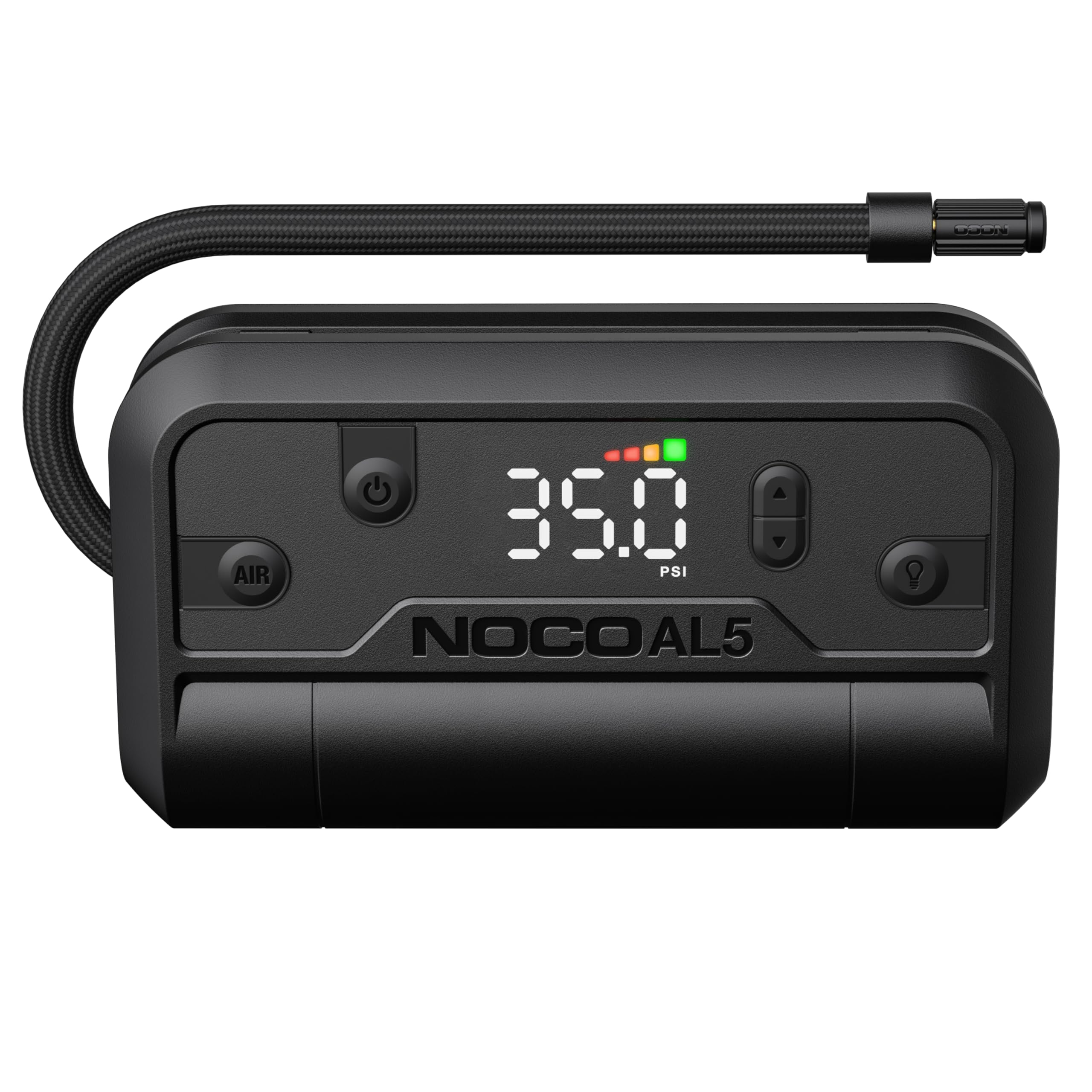 NOCO Air AL5: UltraSchnelle 5A Akku-Luftpumpe – Tragbarer Akku-Kompressor – 17 SLPM Luftstrom, 0–40 PSI in 7 Min – Digitales Manometer + automatische Abschaltung
