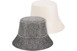 TLY 2 Pcs Wool Sauna Hat for Women,Russian Sauna Cap Heat Protection Accessories Protects from Overheating & Hair Damage for Banya, Spa, Steam Room, Bathhouse (Solid Color)