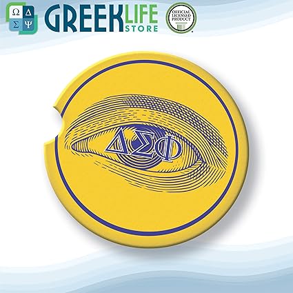 Amazon.com | Delta Sigma Phi Car Cup Holder Coasters Sandstone (Set ...