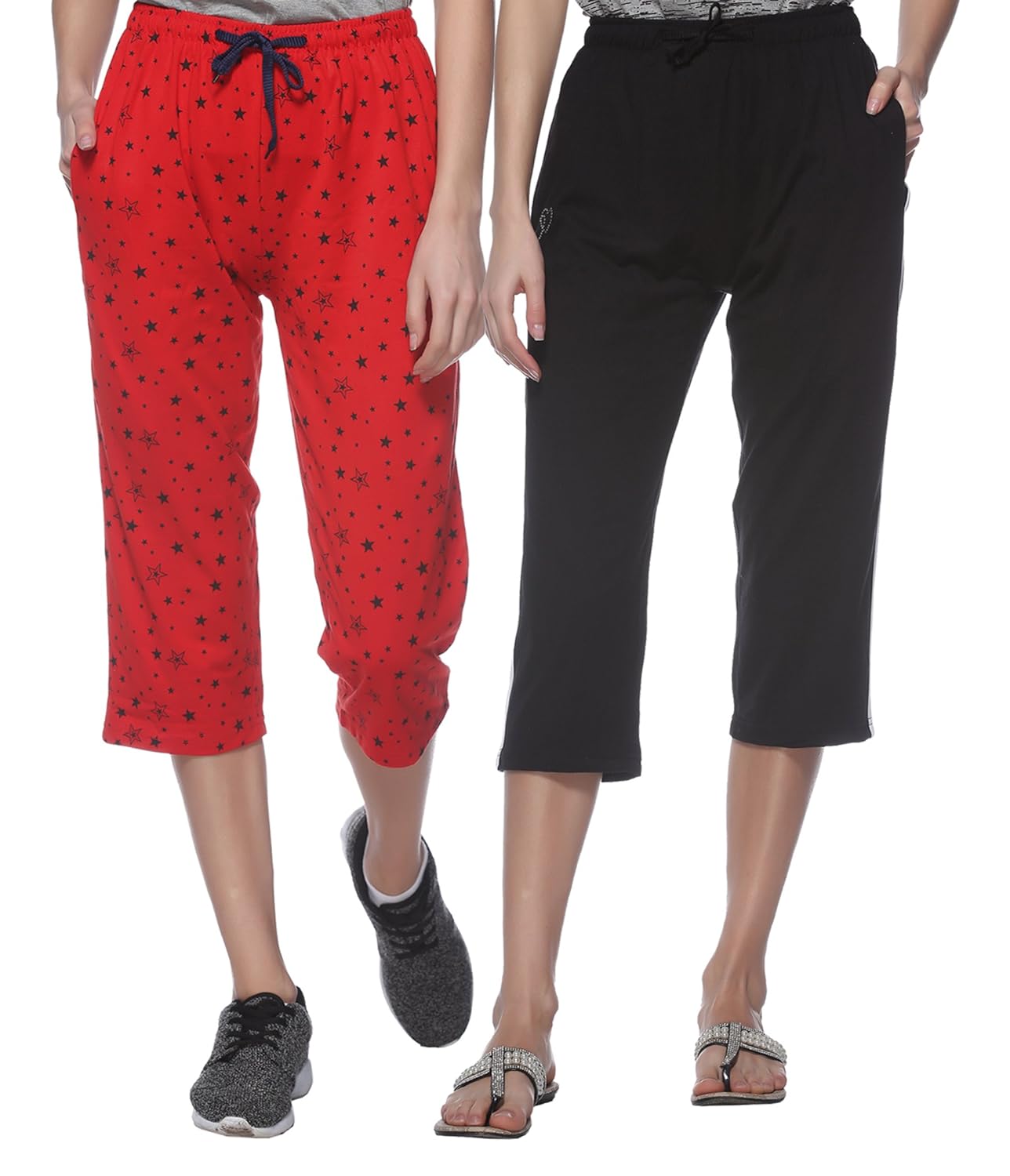 shaun women's cotton capri (pack of 2)