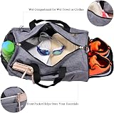 KASIBON Gym Bag with Shoes Compartment Wet Pocket Duffel Bag view 3