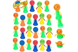 NBGUIGDSTR 24Pcs Jumping Spring Rockets Launchers Toys-Fidget Emoticon Popper Toy Bouncy for Kids Toddlers Party Favors,Birthday Return Gifts,Pinata Goodie Bag Stuffers,Treasure Box Classroom Rewards Prizes