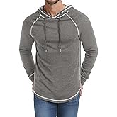 Aiyino Men's Long Sleeve Hoodie Workout Gym Sweatshirt Muscle Fit Fashion Athletic Hoodies Pullover Hooded T-Shirts