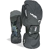 Level Half Pipe GTX Snowboard Protective Mittens with GoreTex Shell, BioMex Integrated Wrist Guards, ThermoPlus Liner (Black, Small (7.0in))