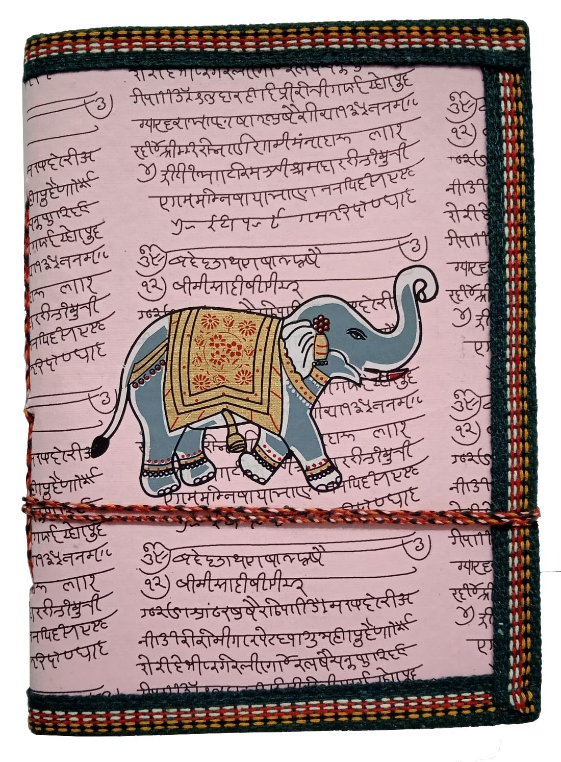 Purpledip Handmade Paper Journal Diary Notebook Jolly Elephant: Stitched In Traditional Indian Style (10408)