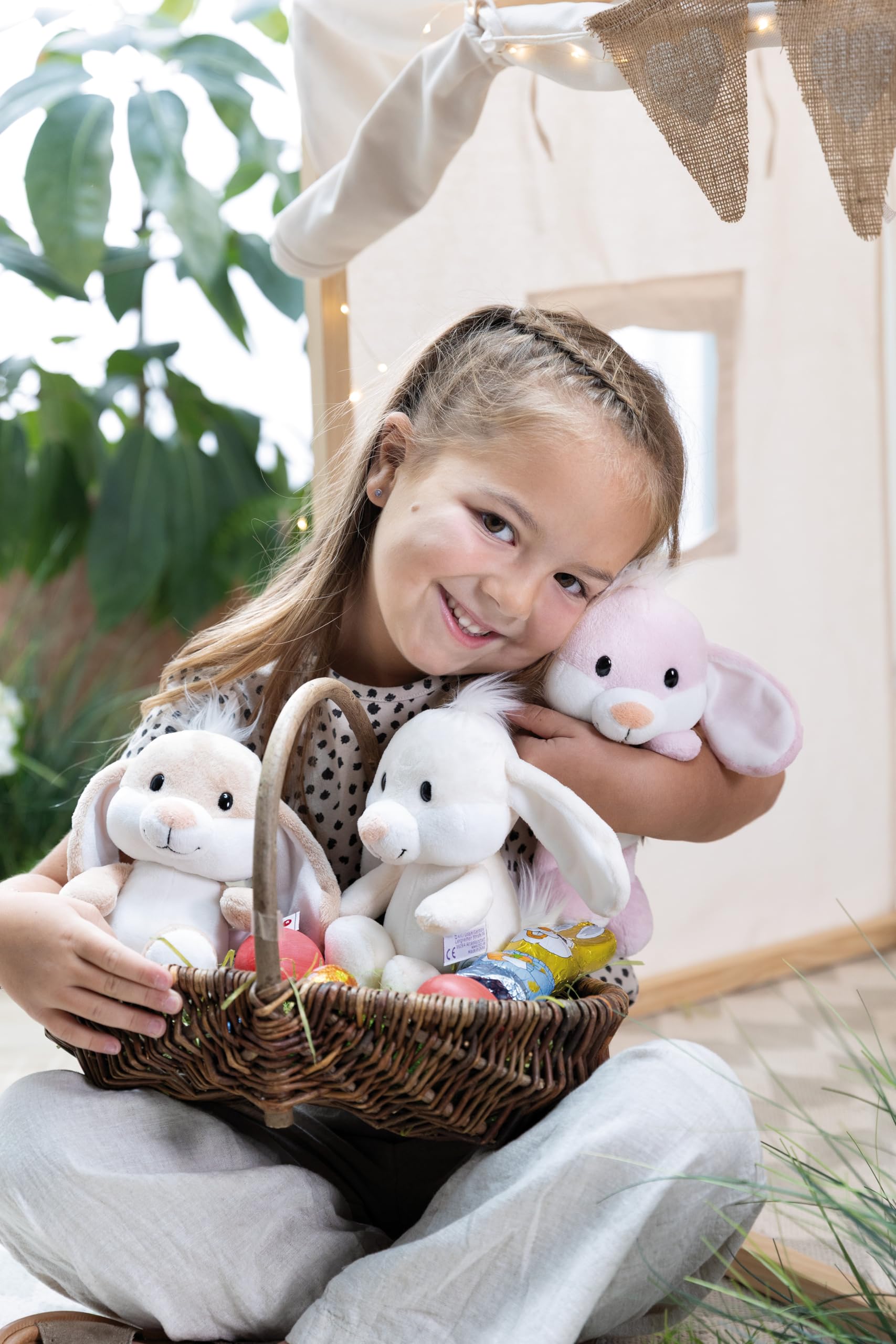 NICI Kuscheltier Hase 20cm - braun - Stofftier aus weichem Plüsch, niedliches Plüschtier zum Kuscheln und Spielen, für Kinder & Erwachsene, tolle Geschenkidee - 62676 2