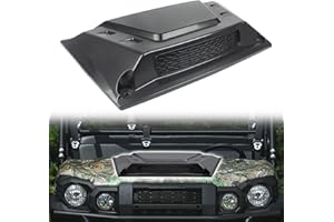 CUSAUTV Sport Hood Scoop Compatible with 2015-2025 Kawasaki Mule Pro-FXT DXT FX DX Accessories Turbo Hood Cover with Vented Mesh Grille Air Flow Intake Kit