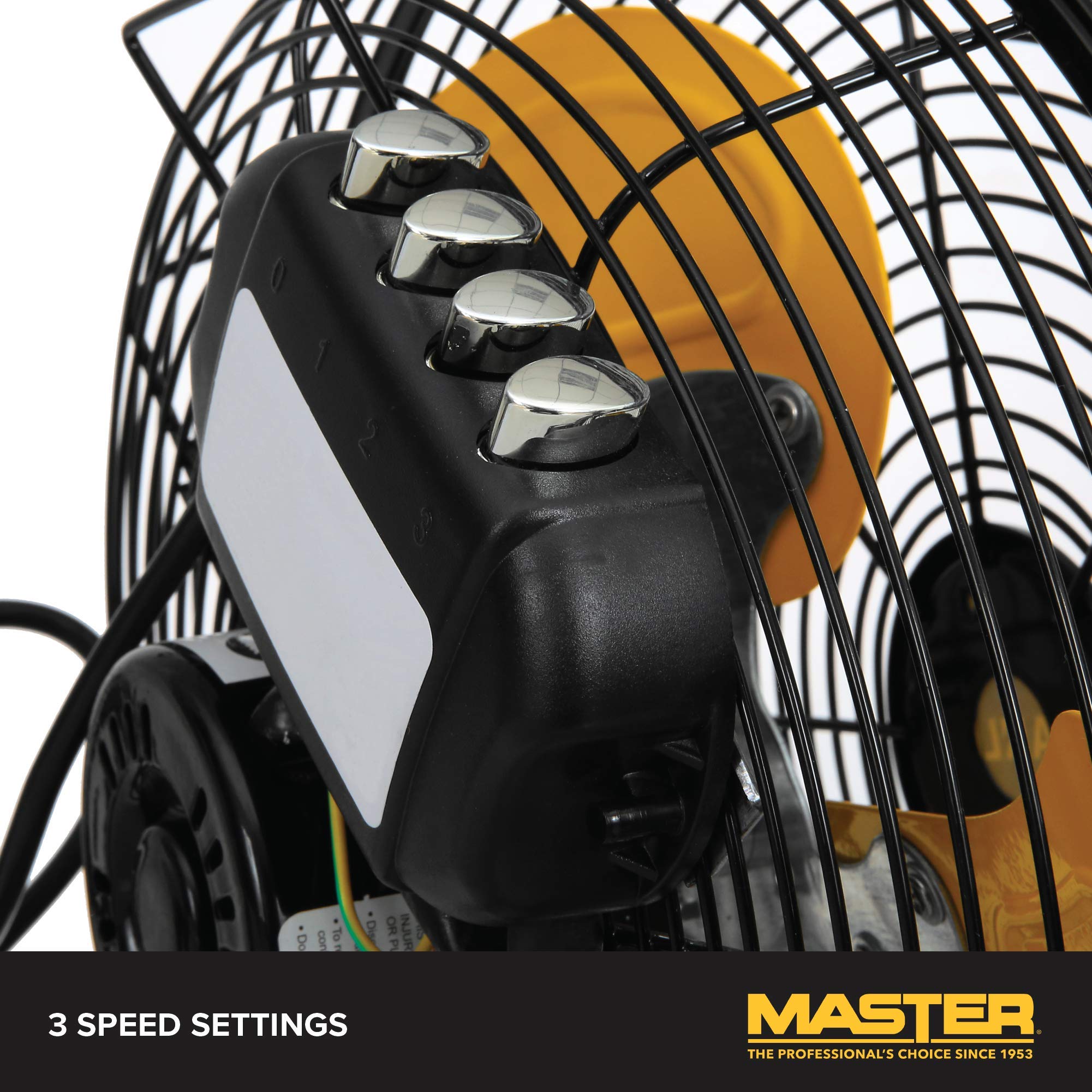 Master Professional 12 inch High Velocity Powerful Direct Drive Steel Floor Fan