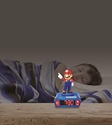 LEXIBOOK Super Mario Nightlight Alarm Clock LCD Backlit Snooze Blue RL800NI view 6
