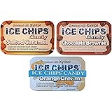ICE CHIPS Xylitol Candy 3 Pack Assortment (Chocolate Brownie, Salted Caramel, Orange Cream) Includes BAND as Shown