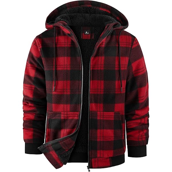 Amazon.com: onedog Flannel Jacket for Men Full Zip Up Plaid