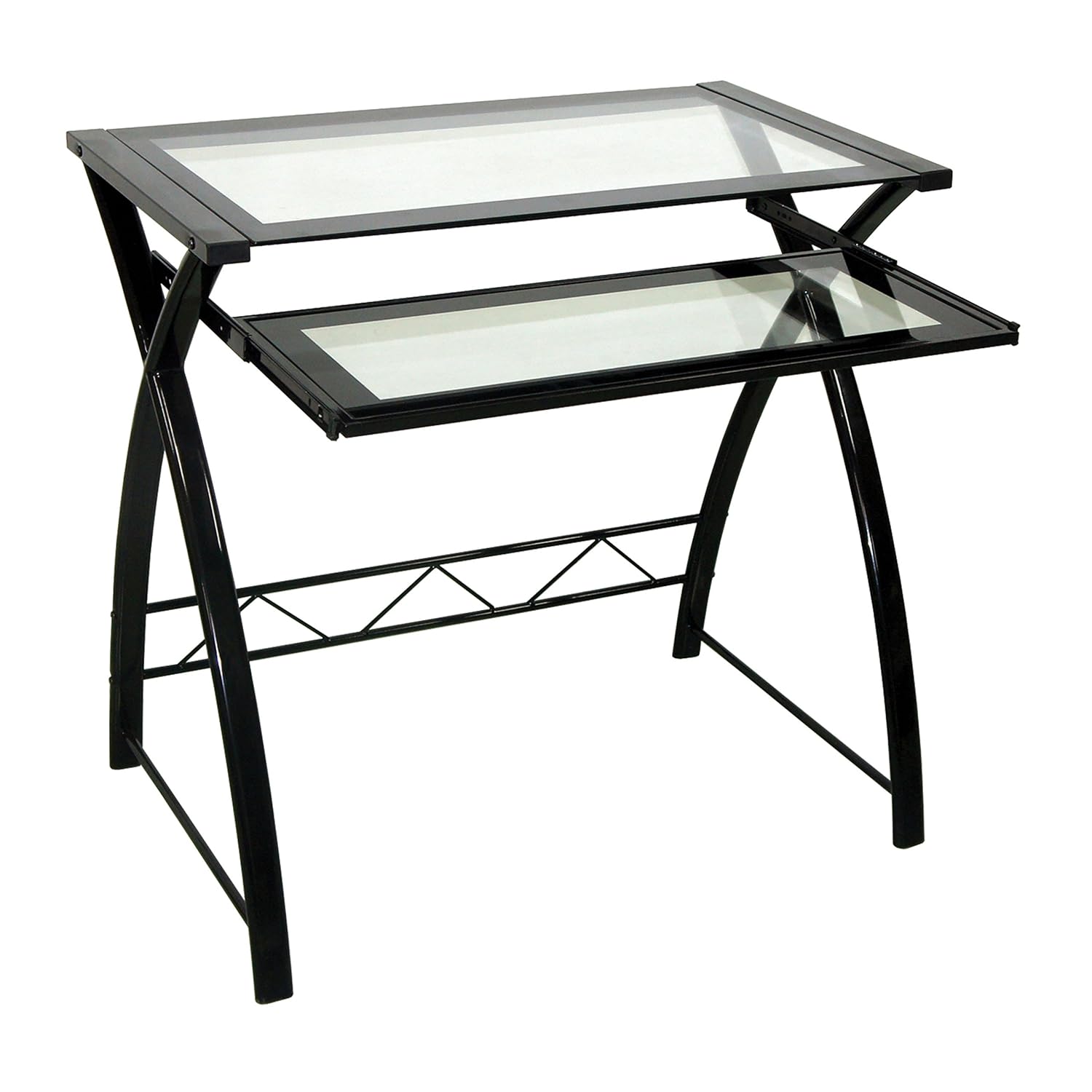 Best computer desk black keyboard tray