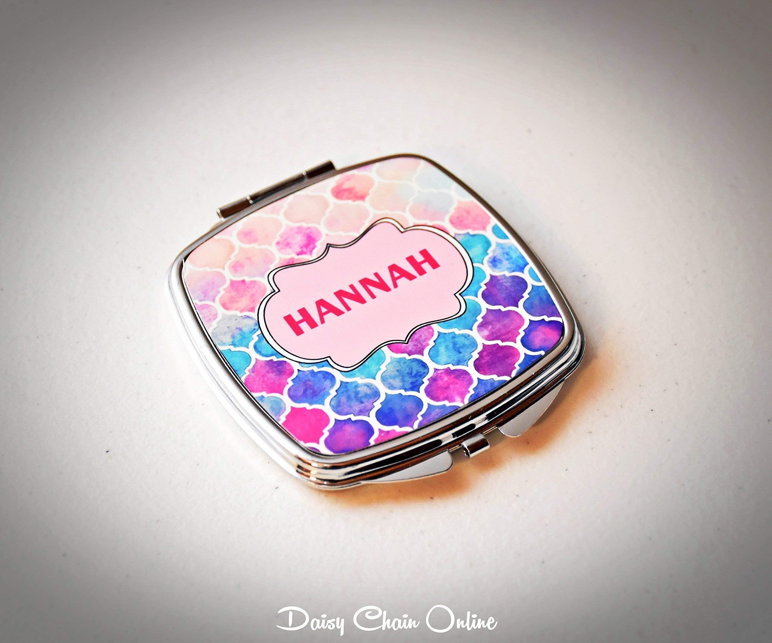 Personalized Compact Mirror - Custom Name Compact Mirror Gift - Gorgeous Pattern - Personalized Bridesmaid Gift - Wedding Favor - Custom Gift, Personalized Gift for Her - Gift for Her