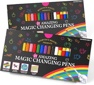 Marvin's Magic 50 Amazing Magic Marker Pens Colour Changing 3D Pens