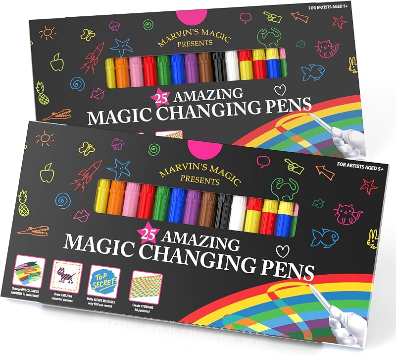 Marvin's Magic 50 Amazing Magic Marker Pens Colour Changing 3D Pens