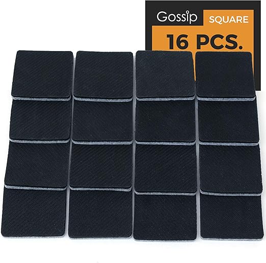 Non Slip Furniture Grippers 16 X 2 Square Premium Self Stick