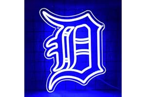 Brineon Neon Sign for Wall Decor Baseball Team Neon Light for Sport Club Tiger Led Sign for Man Cave Bedroom Garage Birthday Party Baseball Room Decor Size 16.1 * 11.8 inches(ZYLD133-Tiger)