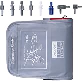 Medium Blood Pressure Cuff, Adult Cuff, Compatible with Most Monitors, ARM Blood Pressure Replacement Cuff with 8 Connectors 7"-14"（17-36cm ）