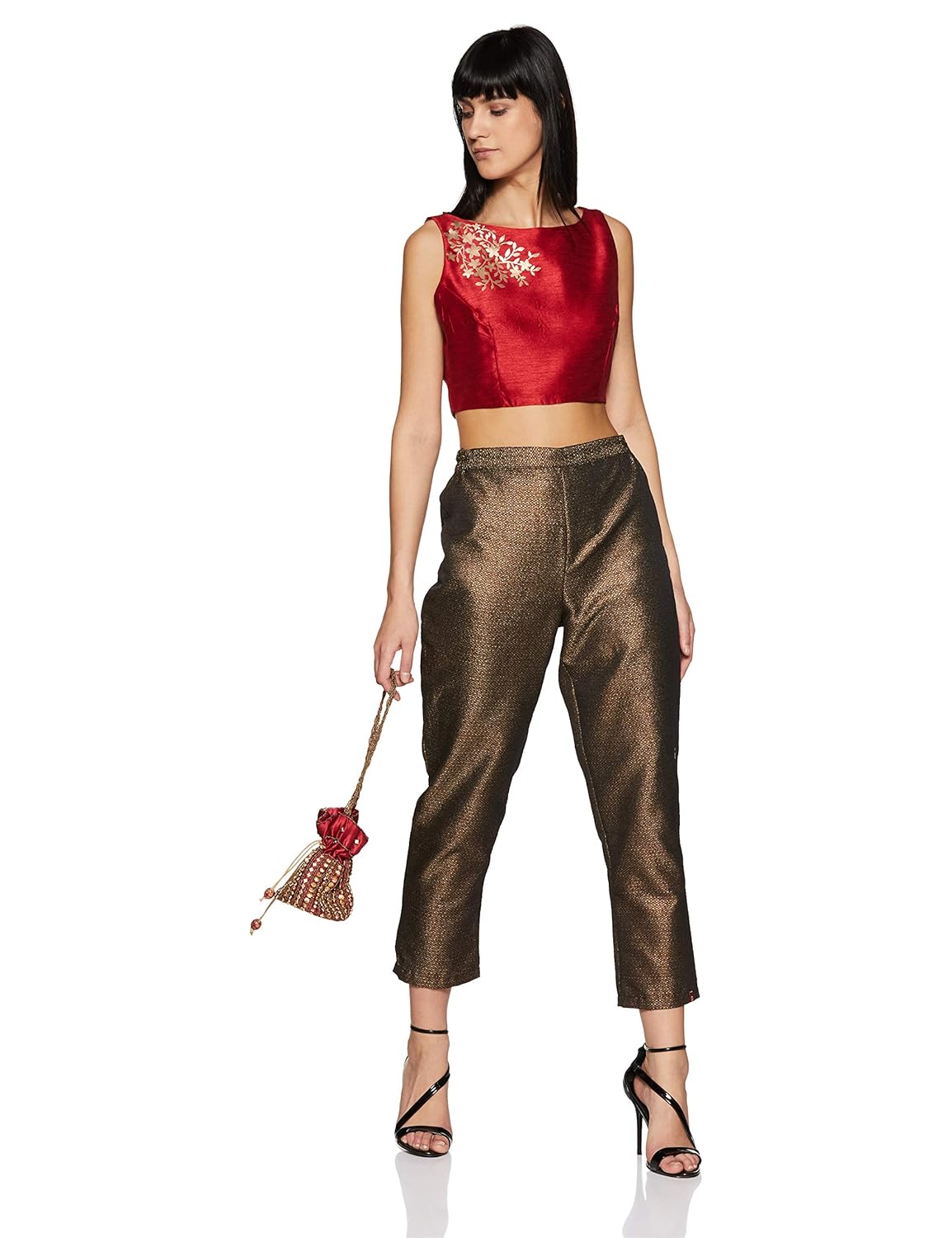 indya women's floral regular fit top